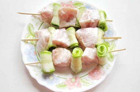 рулеты из кабачков и куриное филе