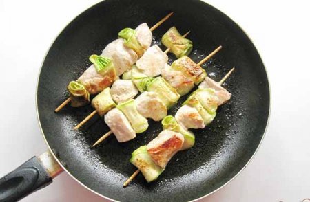 шашлык с кабачками куриный