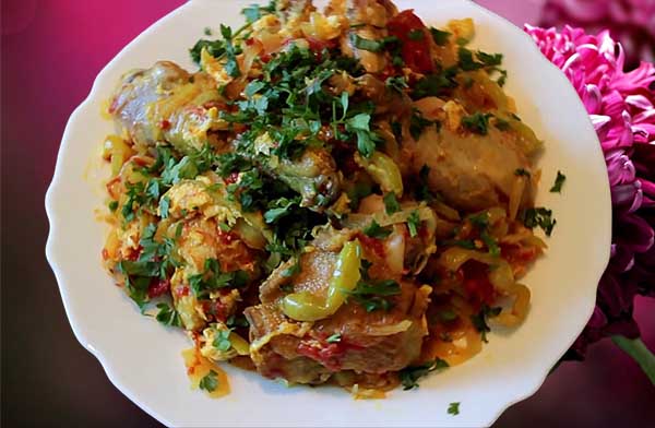 Рецепт Чихиртма с баклажанами - Азербайджанская кухня