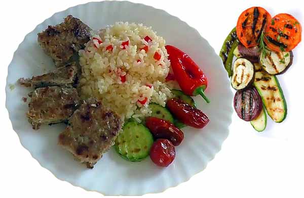 Фарш с овощами гриль - простой рецепт приготовления