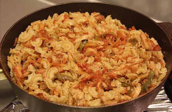 Сырная курица с пастой запеченная в духовке