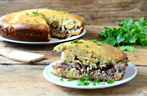 Пирог с мясом приготовить очень просто