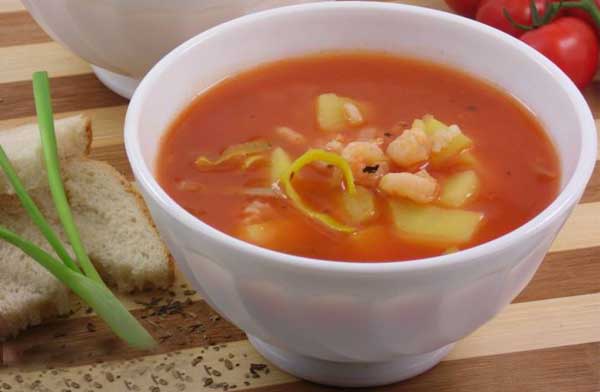 Томатный суп с рисом