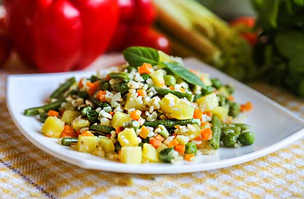 Булгур с овощами (Булгур с курицей и грибами)