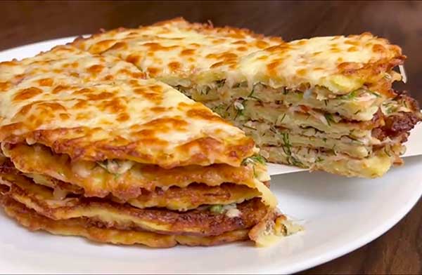 Пирог картофельный с луком